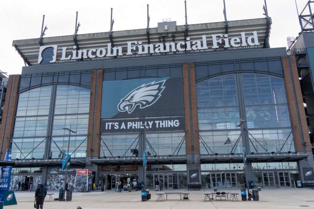 South Philly’s Lincoln Financial Field, home of the Eagles football team. 